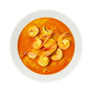 20 - CHU CHI KHUNG - Crevettes géantes au curry rouge et lait de coco